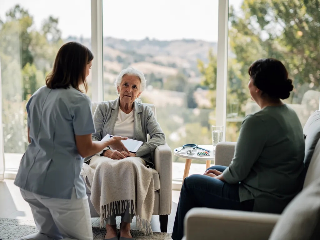 Doctor discussing palliative care options with a patient in Chino Hills